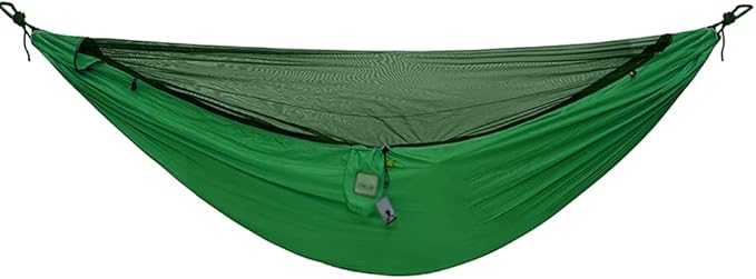 Portable Hammock Camping Hammock Double Portable Hammock Lightweight Nylon Parachute Hammocks for Patio Backyard （Expanded size: 270* 140cm） for Backpacking Beach ( Color : Green Size : 270*140cm )