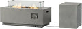 42 Outdoor Propane Fire Pit Table for Patio - 50000 BTU Rectangular Gas Firepit Table Grey Commercial-Grade Fireplace with Wind GuardGrey.