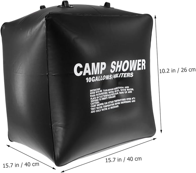 Happyyami Solar Shower Bag Solar Heating Bag for Outdoor Camping Durable Material Heats Water Hours for Warm Showers Anywhere