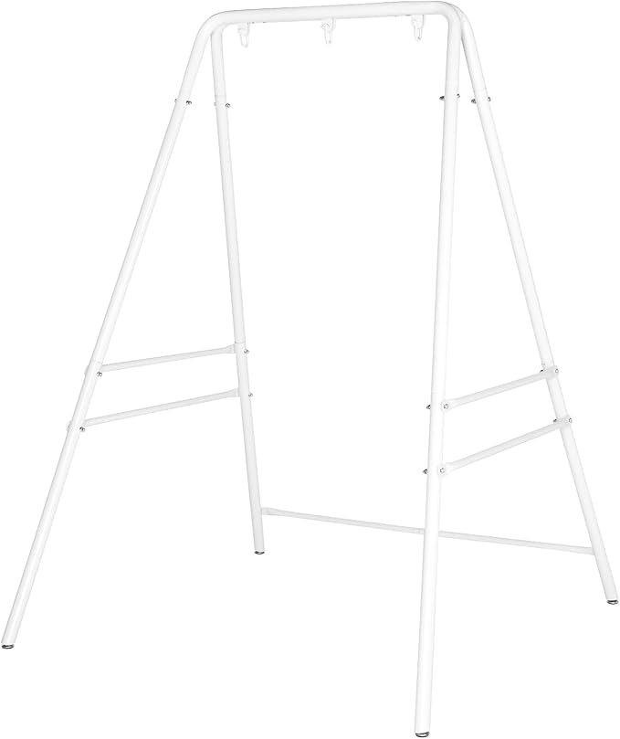 Hammock Chair StandMulti-Use Metal Swing Stand FrameHeavy-Duty Hammock Stand Only for Outdoor Indoor Porch Backyard200kg CapacitySwing Chair not IncludeEasy to Assemble (White)