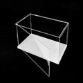 MECC Openable Clear Acrylic Display Case-Assemble Countertop Box with white Base for Display-Clear Display BoxDustproof Protection Showcase for Figures Toys Collectibles (14x8x8inch/35x20x20cm)
