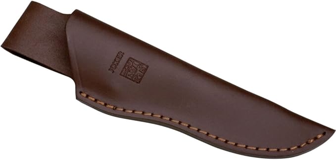 Joker Full Tang Knife OSO CO54 with Olive Wood Handle and MOVA Blade 4.72 inches Toothed loin Fishing Tool Hunting Camping and Hiking.