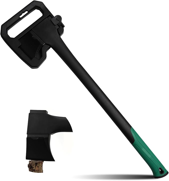 Camping Hatchet 31.8 InchSurvival Hatchet Tactical for Wood Chopping and KindlingHatchet Axewith V Grind Blade Lightweight Nylon Fiber Handlefor Outdoor Survival Gardening Hiking (L)