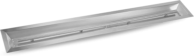 Stanbroil 60 by 6-Inch Linear Trough Drop-in Fire Pit Pan and Burner 304 Stainless Steel Large Fire Pit for Natural Gas &amp Propane BTU 108000 Max