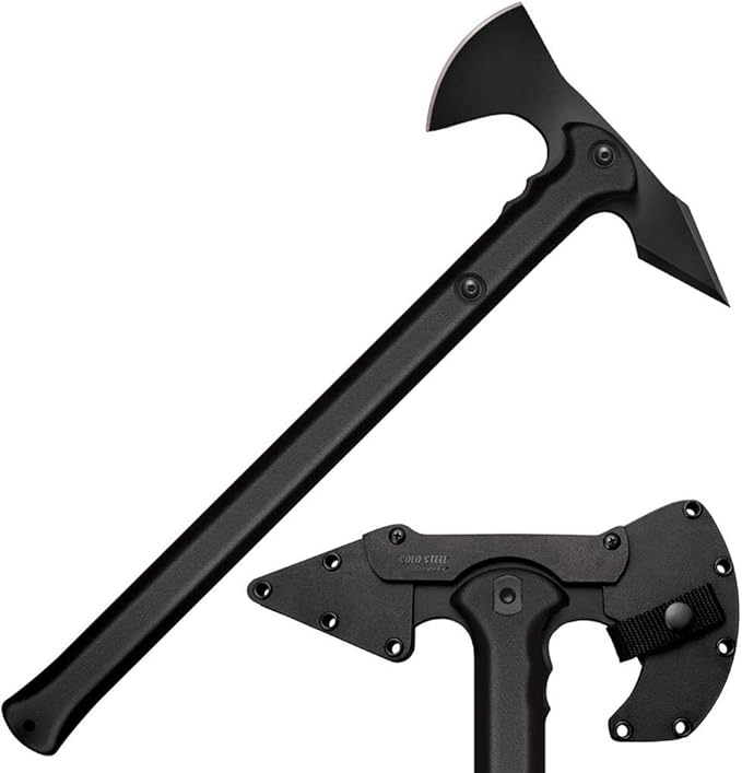 Cold Steel Drop Forged Tomahawk Survival Hatchet - Great for Camping Survival Outdoors and Chopping Wood Trench Hawk - Black One Size