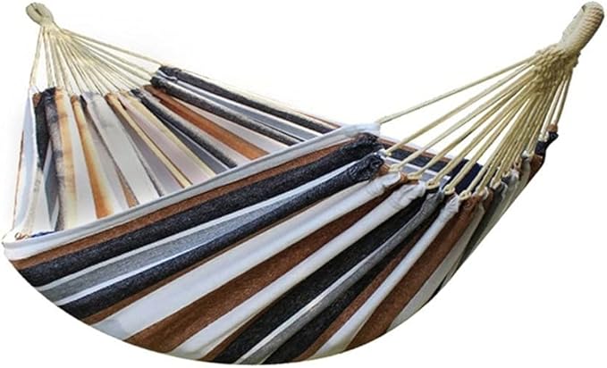 Portable Hammock Portable Outdoor Double Hammock Anti-Rollover Wall Hanging Camping Cotton and Linen Swing for Backpacking Beach