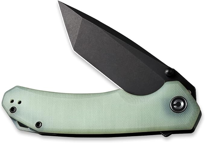 CIVIVI Brazen Folding Pocket Knife3.5-Inch Tanto D2 Plain BladeG-10 Outdoor Camping Hiking Knife with Thumb Studs and Flipper OpenerUnique Tool Gift for EDC Men Women C2023E