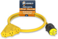 L5-30L14-30 or TT-30 to Triple 5-15R Generator Power Cord Adapter by Journeyman Pro | 30A to 15A/110V 3-Way Splitter | 3-Prong RV Distribution Cords (2'FT L1430P to Triple 5-15R)