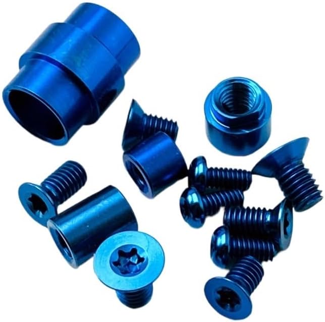 7-Piece Set Titanium Screw Set Fits for C81 Scales Handle CNC Scale Handle DIY Screw Replacement(Blue)