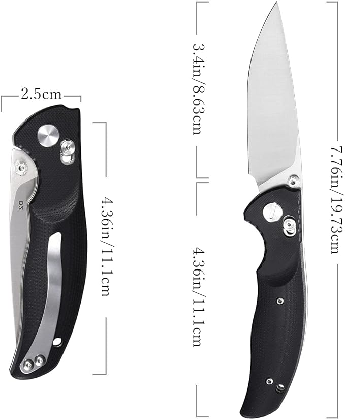 Eafengrow EF3 Folding Pocket Knife D2 Steel Blade G10 Handle Outdoor Hunting Camping EDC Tool Knifes