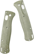 1 Pair Custom Micarta Scales Fits for Bugout 535 Premium CNC Handle Patch DIY Accessory(Gray)