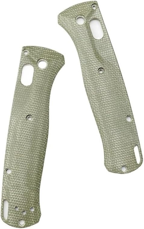 1 Pair Custom Micarta Scales Fits for Bugout 535 Premium CNC Handle Patch DIY Accessory(Gray)