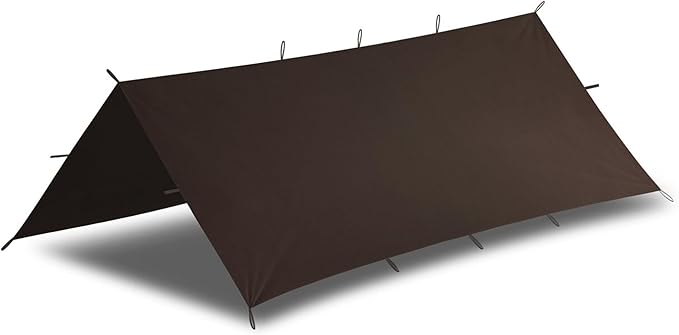 Helikon-Tex Portable Shelter Supertarp Small 200 x 250 cm Earth Brown for Camping Hiking Outdoor Activities