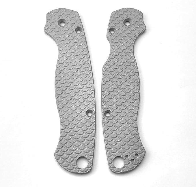 1 Pair CNC Anodized Aluminum Alloy Scales Replacement Fits for C81 Paramilitary 2(Gray)