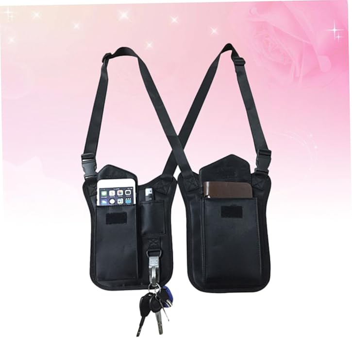 Yardwe Carry Bag for Men Women Nylon Armpit Bag Hidden Underarm Shoulder Pack Anti-Theft Compact Tactical Pouch with Adjustable Strap