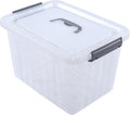 12 Qt Storage Container with Lid 1 Pack Latching Box Clear Bin with Handle
