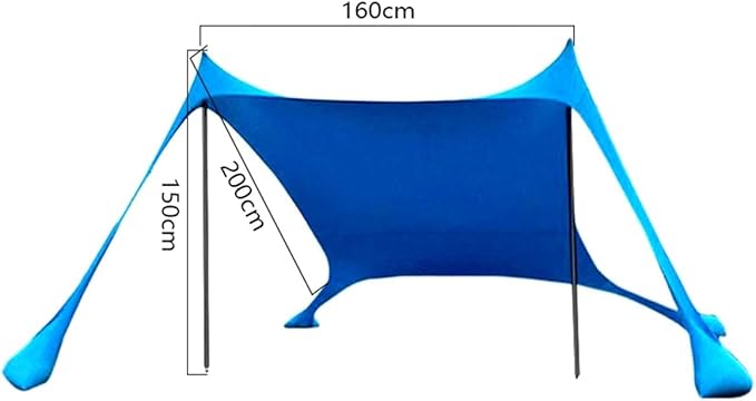 Outdoor Travel Outdoor Beach Tent Sun Shelter Camping Shades Tents Windproof One-Piece Beach Canopy Tents UPF50+ Portable Family Tent Suitable for Outdoor Family Camping Fishing(Green)