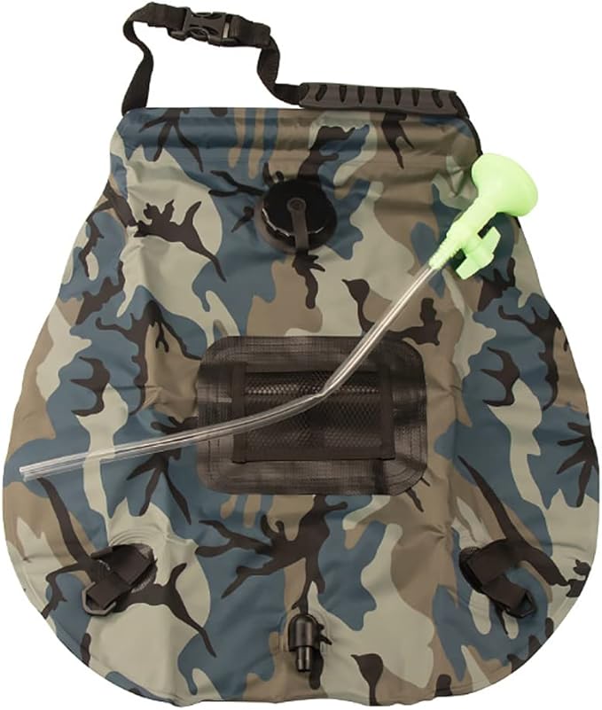 Portable Camping Solar Shower Bag Foldable Outdoor Solar Heating Bag with On-Off Switch Shower Head Travel Hiking Shower Water Bag 5 gallons/20L