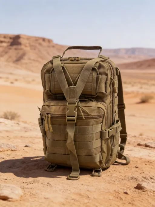 SMONT Coyote Brown Tactical Sling Bag - MOLLE Compatible Daypack Small Durable Backpack for Hiking Commute Work/EDC - Assault Range Bag Crossbody Chest Pack Single Shoulder Pack in Coyote