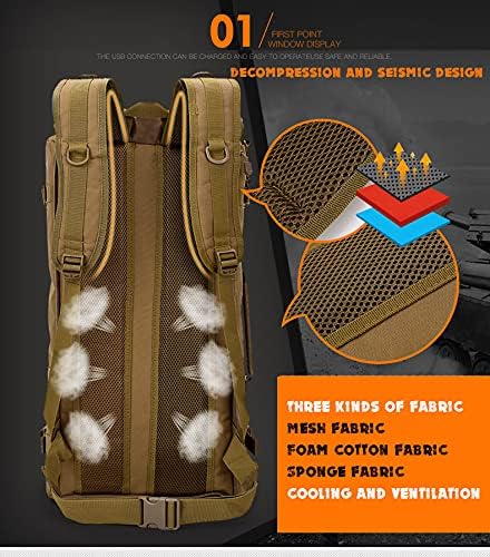 Outdoor Tactical Backpack 50L Large Molle Military Bags Multifunction Trekking Hunting Camp Hiking Shoulder Handbag