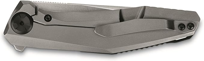 Zero Tolerance Sinkevich KVT Pocketknife 3.4 Inch CPM 20CV Stainless Steel Blade Bead Blasted and Machine Satin Finish KVT Ball-Bearing System Bead-Blasted Titanium Handle Made in USA (0470)