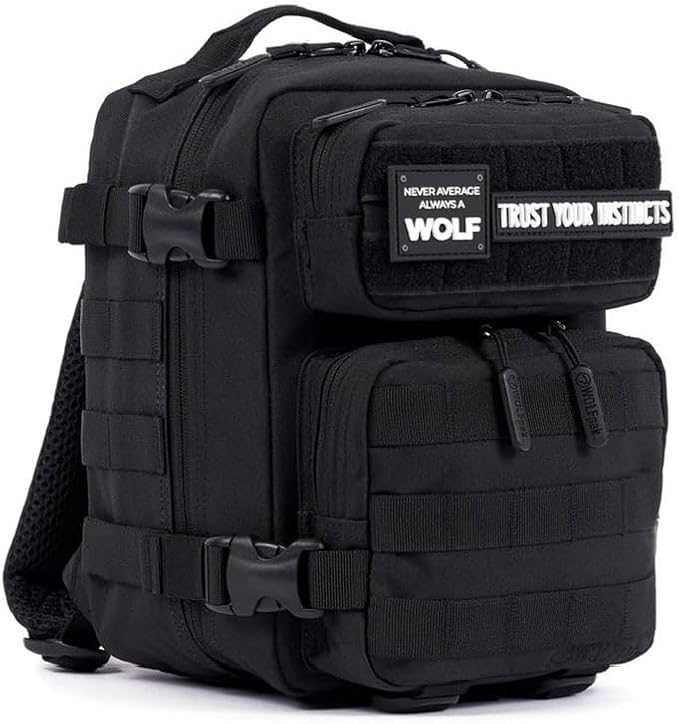 WOLFpak 9L Mini Meal Prep Management Backpack (Alpha Black) Lunch Box Cooler Travel Insulated Bag Daypack
