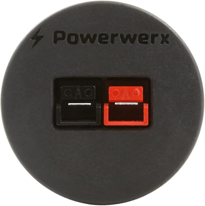 Powerwerx PanelPole1 Panel Mount Housing for a Single Anderson Powerpole Connector with a Weather Tight Cover