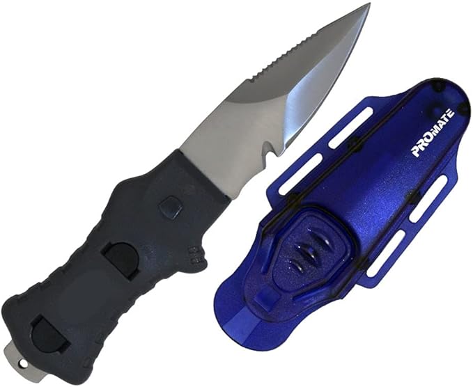 Promate Point Tip Scuba Dive BC Knife (3 Blade)