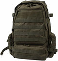 LA Police Gear LAPG Operator Tactical Backpack Adjustable Outdoor Operation Backpack with MOLLE System Hiking Knapsack - OD Green