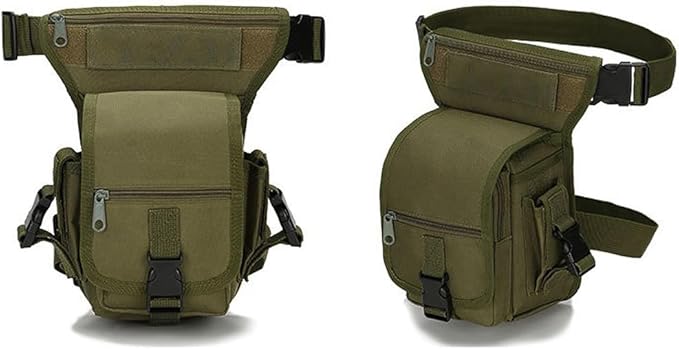 Drop Leg Bag for Men Tactical Metal Detecting Thigh Pack Tactical Drop Leg Bag Utility Pouch (Military Green)