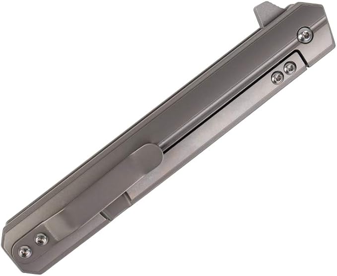 MASALONG Harry and Son kni206 Outdoor camping tactical folding knife EDC Titanium alloy handle D2 / damascus blade (large)