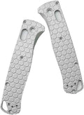 1 Pair Aluminum Scales Fits for Bugout 535 CNC Handle Patch DIY Replacement Accessory(Silver)