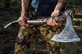 | War Axe Two Handed war Axe Hand Forged Steel Axe Norse Battle Axe Scandinavian Style Viking Hatchet Viking Bearded Tactical Axe History of Viking