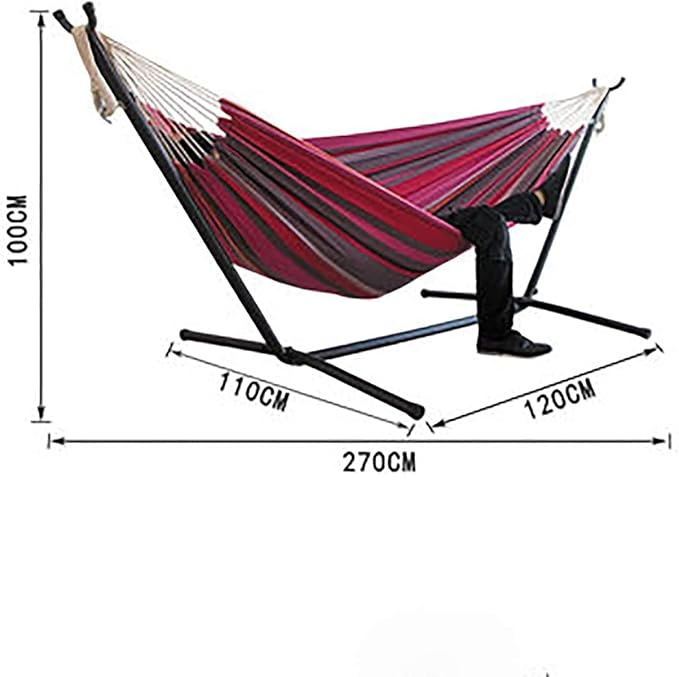 Camping Hammock Bed Camping Hammock with Stand Home Indoor and Outdoor Portable Detachable Folding Swing for Ideal for Beach Travel Hammock Swing (Color : 5)