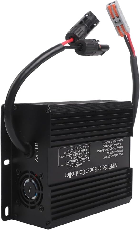 Boost MPPT Solar Charge Controller Solar Panel Regulator 1000W Battery Controllefor 24V 48V 60V 72V Lead-Acid and Lithium-Iron Batteries