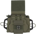 Tactical Medical IFAK Pouch Rapid/Quick Deploy First Aid Pouch Kit Hook and Loop Pack Emergency Survival Bag Two-Piece System Medical Roll Carrier Handle Outdoor Sport Emergency Hunting Bag