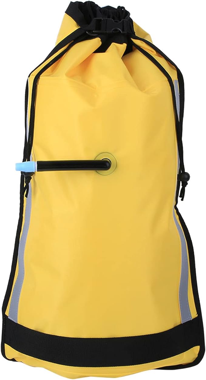 72.5x38cm/28.5x15in Floating Waterproof Dry Bag Nylon Rescue Inflatable Paddle Float Floating Bag Roll Top Sack Keeps Gear Dry