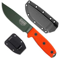 ESEE 4P Survival Knife - Field Tested Fixed Blade Knife with Molded Polymer Sheath &amp Clip Plate Full Tang Plain Edge - Durable Outdoor Camping Blade with Sheath for Survival