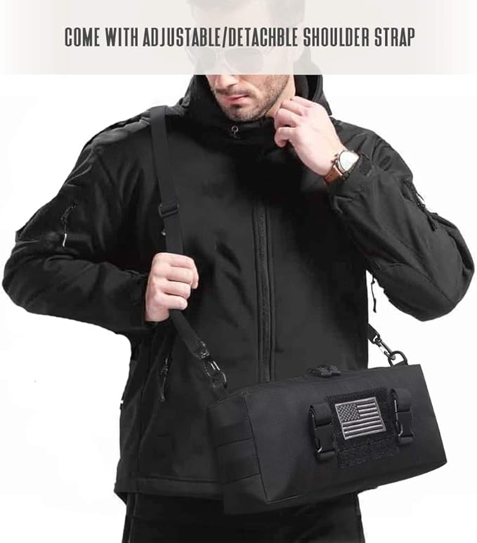 WYNEX Tactical Molle Admin Pouch Utility EDC Pouch Organizer Large Capacity Tactical Increment Molle Pouch Molle Bag for Backpack