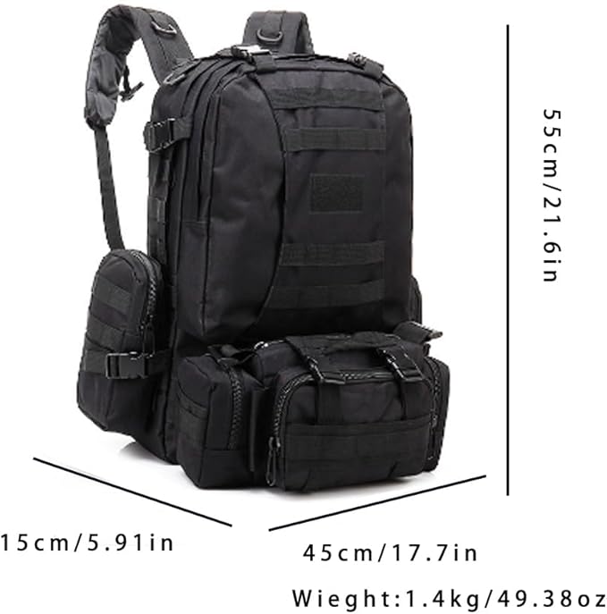 Magik 55L Upgrade Tactical Military Backpack Rucksack Camping Bag Travel Hiking (Army Green)