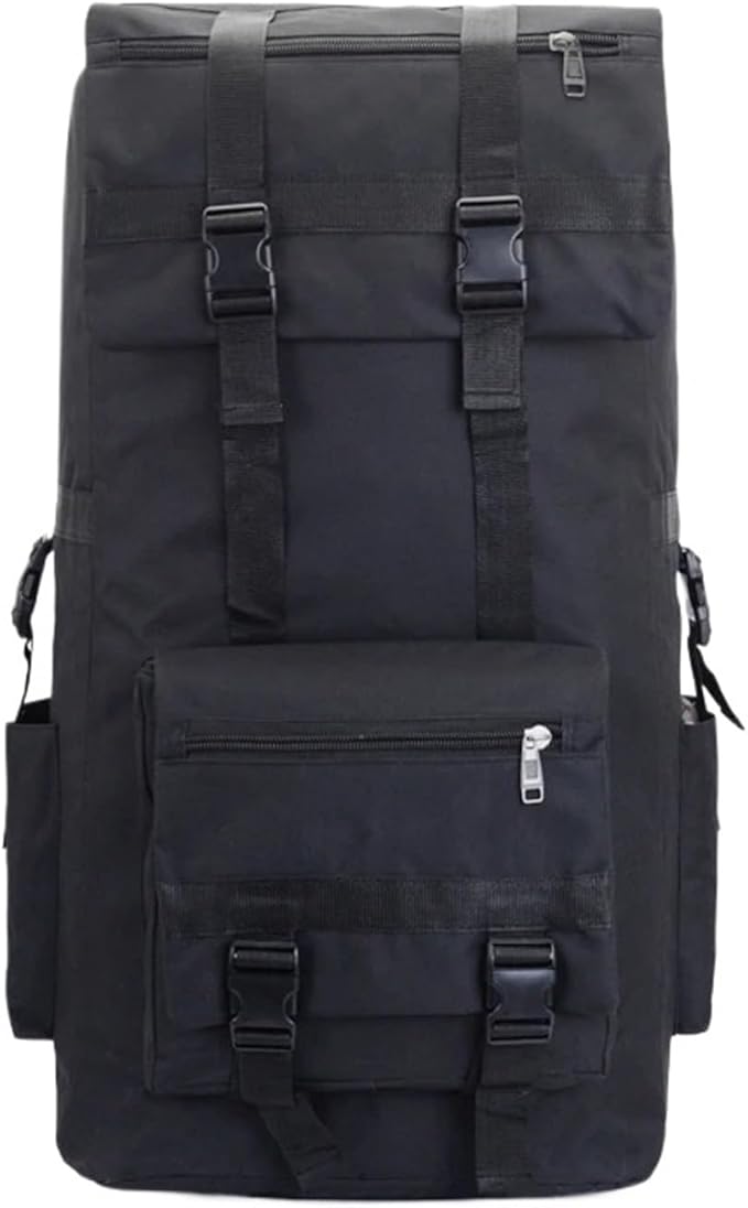 110L Men Hiking Bag Camping Backpack Men Large Outdoor Climbing Trekking Travel Rucksack Tactical Bags Luggage Bag(Black)