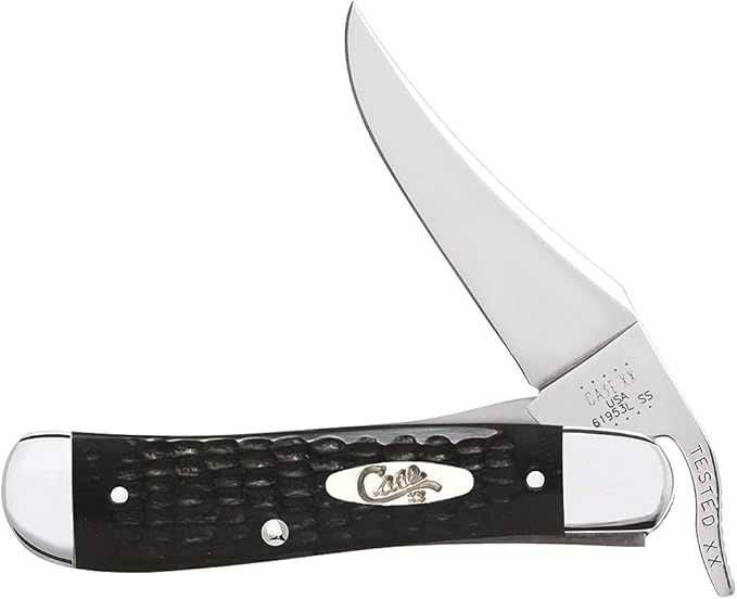 Case XX WR Pocket Knife RussLock Jigged Black Synthetic Item #22862 (61953L SS) 4 1/4 inches Closed