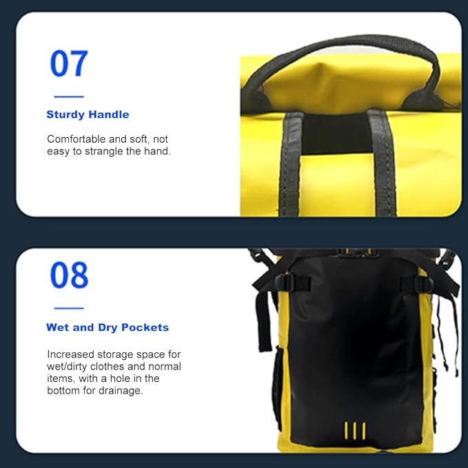 30L Fishing Backpack Dry Bags Waterproof Backpack Outdoor Rucksack for River Tracing - Swimming Drifting