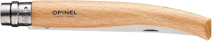 Opinel Effile Slimline Series Folding Fillet Knife – Slim Blade Folding Knife Virobloc Locking Collar Sustainably Harvested Wood Handles Updated Blade Profile (Beechwood/No.12)