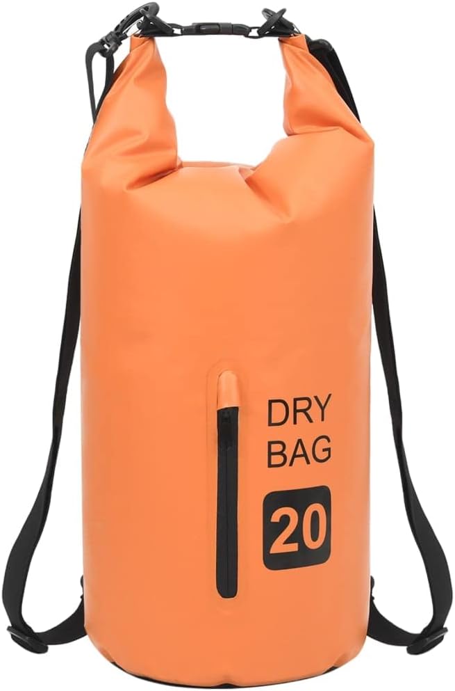 SKM Dry Bag with Zipper Orange 5.3 gal PVCOrange (Weight 1.19KG)