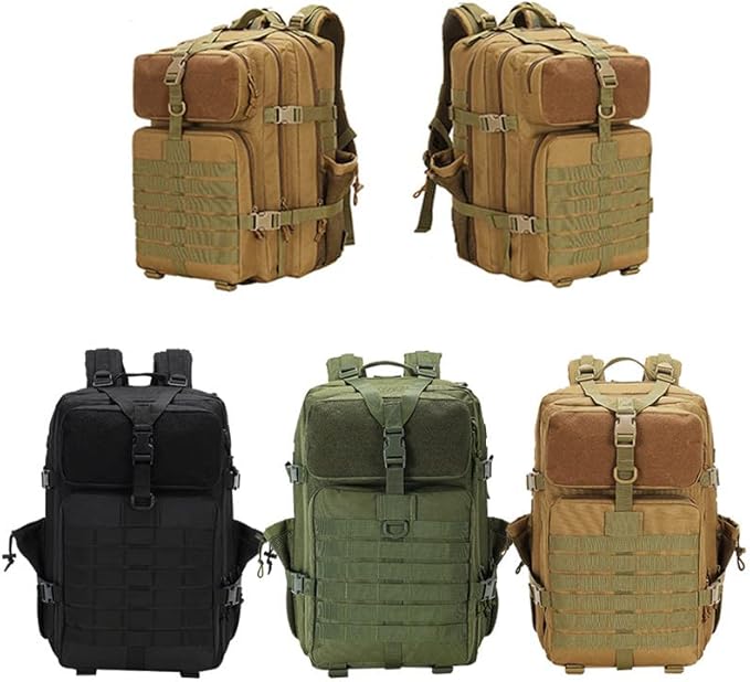 Outdoor Sports Pack Hiking Bag Rucksack Knapsack Combat Camouflage Tactical Backpack- Black