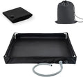 Portable Shower Pan 41 x 41 x 5 Foldable Outdoor Camping Furniture Shower Stall Base with Drain Ideal for RV Shower Tent Awning Enclosure