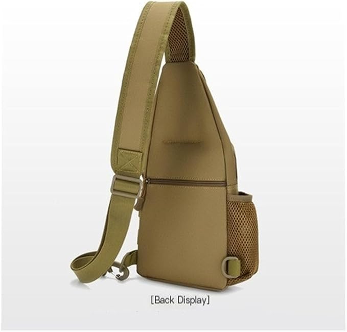 Tactical Chest Pack Modular Strap System Camouflage Sling Bag for Outdoor(Camel-green)