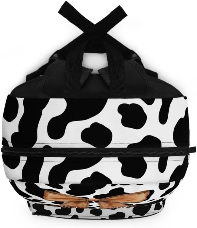 Cow Print Bookbag/Western Coquette Backpack/BOHO Western Travel bag/Cow Lover Laptop Bag