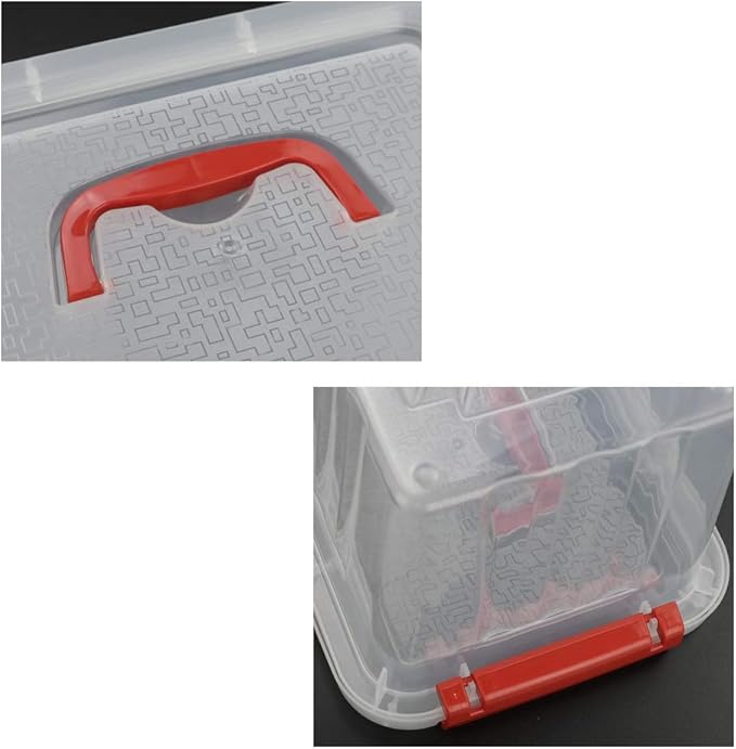 Kiddream 6 Packs Small Clear Boxes 6 Quart Plastic Storage Bins with Lids